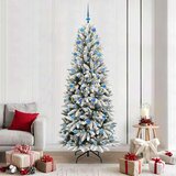 vidaXL Umestno božično drevo med 300 LED Bela 78 x 78 x 210 cm | Shoptok.si