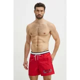 Tommy Hilfiger Kopalne kratke hlače rdeča barva, UM0UM03287