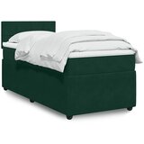 Box spring krevet s madracem tamnozeleni 90x190 cm baršunasti | shoptok.hr