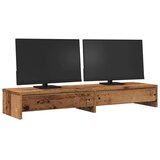  Stalak za monitor s ladicama boja drva 100 x 27 x 15 cm drveni | shoptok.hr