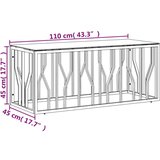  Klubska mizica zlata 110x45x45 cm nerjaveče jeklo in | Shoptok.si