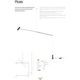  redo 01-2695 - led prigušiva podna lampa picas LED/12W/230V crna | Eponuda.com
