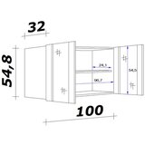 XXXL Kuhinjska Zgornja Omarica Nano, Barva Bukve | Shoptok.si
