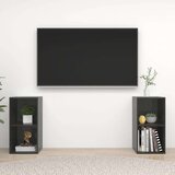 TV omarice 2 kosa visok sijaj sive 72x35x36,5 cm iverna plošča, (20733312) | Shoptok.si