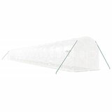  Staklenik s čeličnim okvirom bijeli 44 m² 22 x 2 x 2 m | shoptok.hr