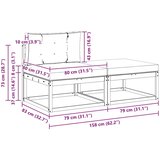 2 Kos Zunanji puf Poliester Bela, (5000269221) | Shoptok.si
