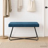  Klupa Plava 80 x 40 x 45 cm Baršun - Plava 80 cm Cijene