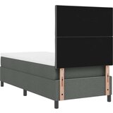 vidaXL Krevet s podnicom i madracem tamnosiva tkanina 90x200 cm | shoptok.hr