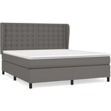  Krevet s oprugama i madracem sivi 160x200 cm od umjetne kože | shoptok.hr