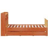 vidaXL krevet s regalom za knjige bez madraca 140 x 190 cm od borovine | shoptok.hr