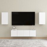 vidaXL 4-dijelni set TV ormarića bijeli od iverice | shoptok.hr