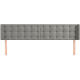  Uzglavlje s ušima svjetlosivo 203x16x78/88 cm baršunasto | Eponuda.com
