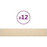  Zidna uzglavlja 12 pcs Krema 90 x 15 cm tkanina | Eponuda.com