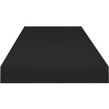 vidaXL plutajuća zidna polica crna 80 x 23,5 x 3,8 cm MDF | shoptok.hr