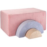 Wigiwama Rožnat otroški tabure iz rebrastega žameta Rainbow – | Shoptok.si