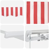  Povlačivi tende Crvena i bijela 500 x 300 x 165 cm | shoptok.hr