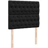  Otomanski krevet madracem i LED crna 120x190 cm tkanina | shoptok.hr