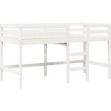  Visoki krevet s krovom bijeli 80 x 200 cm od masivne borovine | shoptok.hr