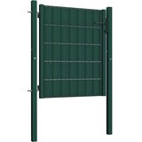 vidaXL Vrata za ograjo PVC in jeklo 100x101 cm zelena | Shoptok.si