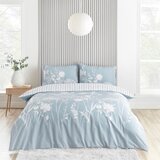 Catherine Lansfield Bela/modra podaljšana posteljnina za zakonsko posteljo 230x220 cm Meadowsweet Floral – | Shoptok.si