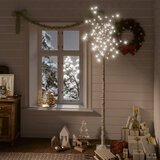 vidaXL Božično drevesce z 200 LED lučkami 2,2 m hladno belo vrba Cene