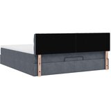 vidaXL Otomanski posteljni okvir z vzmetnicami siv 180x200cm žamet, (21653244) | Shoptok.si