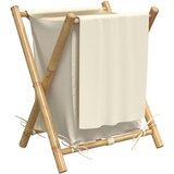  Košara za rublje krem bijela 45 x 55 x 63,5 cm od bambusa | Eponuda.ba