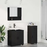 vidaXL Set namještaja za kupaonicu Zidne 3 pcs Crna 61 x 35 x 64 cm Cijene
