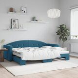  The Living Store Izvlečna dnevna postelja modra 80x200 cm žamet - Izvlečna Dnevna Postelja, (21509080) | Shoptok.si