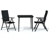  3-dijelni vrtni blagovaonski set crni | shoptok.hr