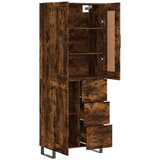  Visoka komoda dimljeni hrast 69 5x34x180 cm konstruiranog drva | shoptok.hr