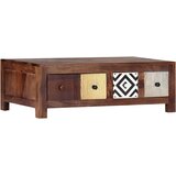  Stolić za kavu 90 x 50 x 30 cm od masivnog drva akacije | Eponuda.com