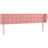 Uzglavlje s ušima ružičasto 203x23x78/88 cm baršunasto | shoptok.hr