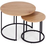  Set od 2 okrugla stolića za kavu, svijetli hrast, u potkrovlju, modernog stila | shoptok.hr