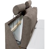 MID.YOU POSTELJA BOXSPRING 180 cm x 200 cm , tekstil, leseni material rjava | Shoptok.si