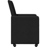  Blagovačke stolice s kotačima 2 pcs Crna 57 x 66 x 94 cm | Eponuda.com