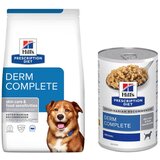 Hill’s 12 kg Prescription Diet + 3 x 370 g mokre hrane gratis! - Derm Complete s rižom i jajem Cijene