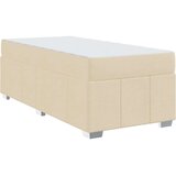  Konstrukcija postelje z vzmetnico krema 100 x 200 cm blago, (5000127428) | Shoptok.si