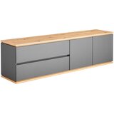 XORA nizka omarica barve grafita, hrast artisan | Shoptok.si