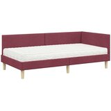  Kutni krevetni okvir s madracem Ostalo 2 pcs Siva tkanina | shoptok.hr