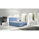 CARRYHOME postelja z vzmetnico 180 cm x 200 cm , tekstil modra | Shoptok.si