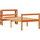  Okvir kreveta s uzglavljem voštano smeđi 75x190 cm od borovine | shoptok.hr