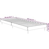  Za krevet boja hrasta 75 x 190 cm od konstruiranog drva | shoptok.hr
