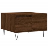 The Living Store Klubska mizica rjavi hrast 55x55x36,5 cm inženirski les - Klubska Mizica, (21503397) | Shoptok.si
