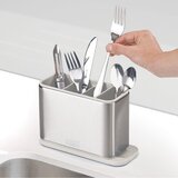 Joseph Joseph Kovinski odcejalnik posode za pribor v srebrni barvi Surface – | Shoptok.si