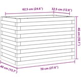  Vrtna sadilica voštano smeđe boje 70x40x46 cm od borovine | shoptok.hr