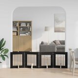  Vrata za pse s postoljem 4 pcs Crni hrast 60 x 60 cm | shoptok.hr