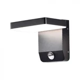 kvadratna led stenska svetilka s senzorjem 17W 4000K - IP65 črna, (21533461)