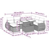 vidaXL 8-dijelni set vrtnih sofa s jastucima smeđi od poliratana | shoptok.hr