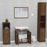  Set kupaonskog namještaja smeđa boja hrasta konstruirano drvo | shoptok.hr